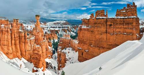 L’image de la semaine : le rougeoyant Bryce Canyon est recouvert d’un doux manteau de neige