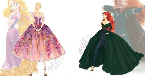 Cet artiste transforme les robes des princesses Disney en créations de haute couture