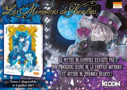 Les mémoires de Vanitas, le dernier titre de Jun Mochizuki chez Ki-oon !