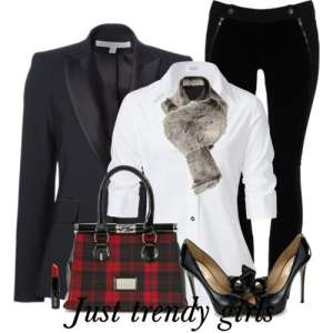 Classic plaid suits for woman