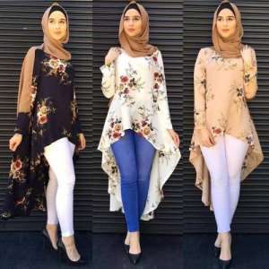 How to style the white jeans with hijab