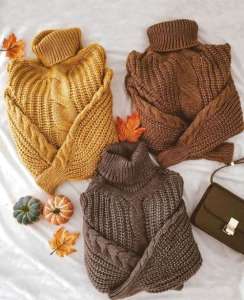 Winter basics in warm colors