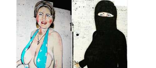 Hillary Clinton, du bikini au niqab