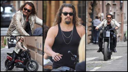 Jason Momoa s'éclate sur le tournage de Fast & Furious 10 à Rome [photos]