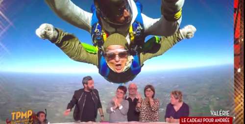 Valérie Bénaïm : son saut en parachute pour TPMP (VIDEO)