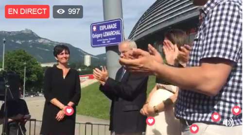 Une place Grégory Lemarchal inaugurée à Chambéry (VIDEO)