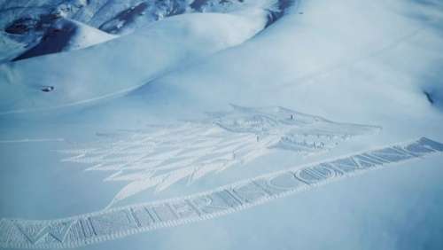 Simon Beck dessine l’emblème des Stark (Game of Thrones) dans la neige