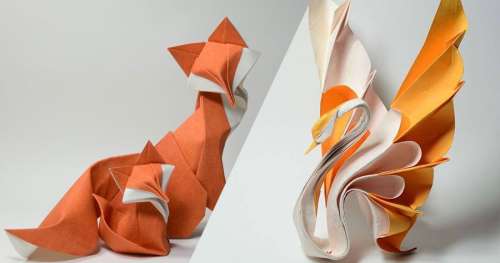 Cet artiste minutieux réalise d’adorables animaux en origami