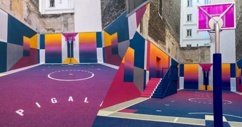 À Paris, visitez le terrain de basket le plus coloré de France