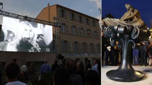 Le maire de Saint Tropez est fier de sa statue de Brigitte Bardot