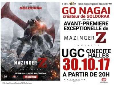 Le film Mazinger Z Infinity projeté à Paris en présence de Go Nagai