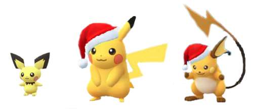 Pokemon Go : obtenir Pikachu et Raichu de Noël