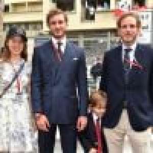Andrea Casiraghi avec son fils Sasha dans les coulisses du Grand Prix de Monaco