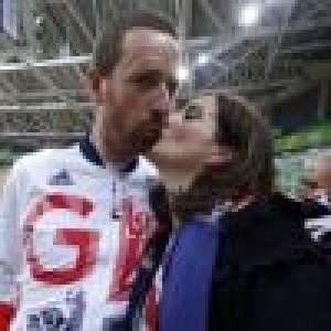 Bradley Wiggins : Champion olympique de la grimace devant sa femme Catherine