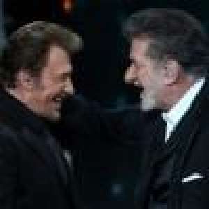 Johnny Hallyday et Eddy Mitchell : Complices, ils improvisent un duo à table
