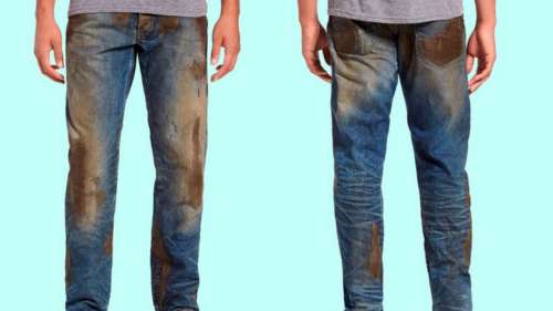 Un jeans taché de boue vendu 425 $ enflamme la toile