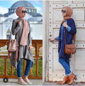 Hijab fashion style in winter