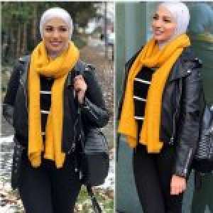 Velvet outfits in warm hijab styles