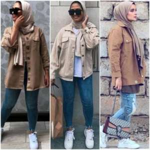 Inspiration easy hijab autumn outfit ideas