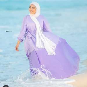 Beach vibes in summer hijab styles