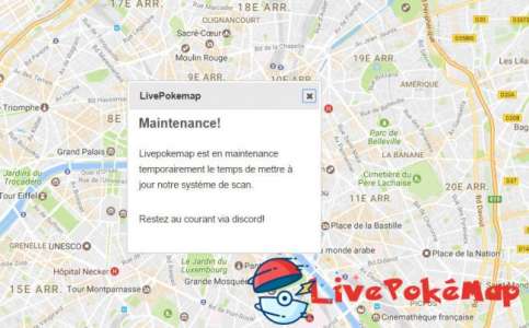 LivePokeMap ne fonctionne plus ! (Paris, Lyon, Nantes Strasbourg)