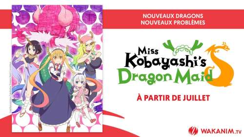 L'animé Miss Kobayashi's Dragon Maid S en simulcast sur Wakanim !