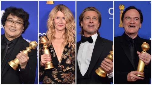 Golden Globes 2020 : Les grands gagnants en cinéma sont Quentin Tarantino, Sam Mendes, Bong Joon-Ho, Laura Dern, Brad Pitt, Joaquin Phoenix...