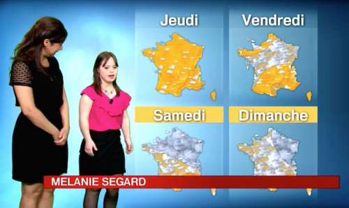Mélanie Ségard, atteinte de trisomie 21, a présenté la météo de France 2 (VIDEO)
