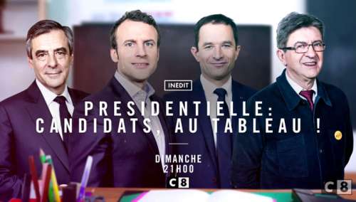 Ce soir à la télé « Présidentielle : Candidats au tableau » sur C8 (VIDEO)