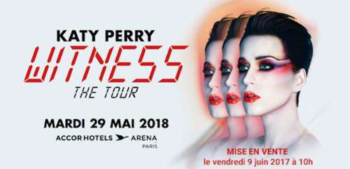 Katy Perry en concert à Paris en 2018, ouverture de la billetterie