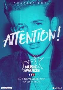 NRJ Music Awards 2017 : Charlie Puth confirme sa présence