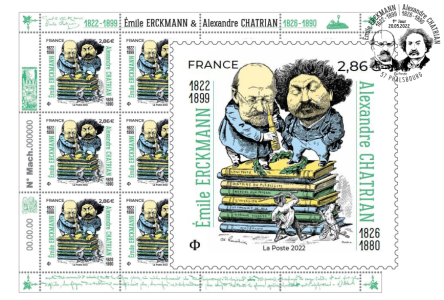 Émile Erckmann et Alexandre Chatrian consacrés par un nouveau timbre 