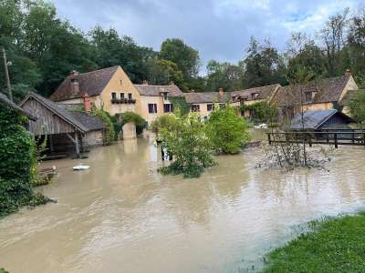 Inondations : la Maison Elsa Triolet - Aragon sous les eaux