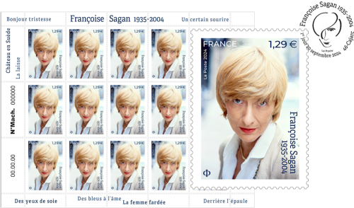 Pour les 20 ans de sa mort, un timbre à l'effigie de Françoise Sagan