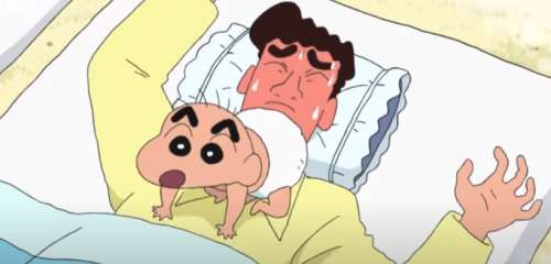 Une publicité Crayon Shin-chan célèbre la paternité