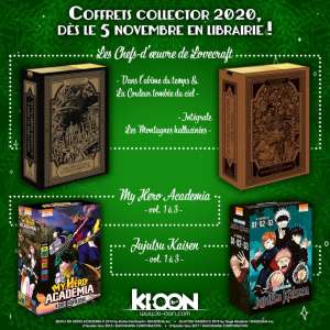 Des coffrets manga chez Ki-oon à venir chez Ki-oon avec MHA, Jujutsu Kaisen ou Les Chefs-d’œuvre de Lovecraft