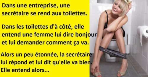 Blague Drole Une Secretaire Se Rend Aux Toilettes Et Juste A Cote Une Autre Femme Lui Parle Sur Buzz Insolite Et Culture