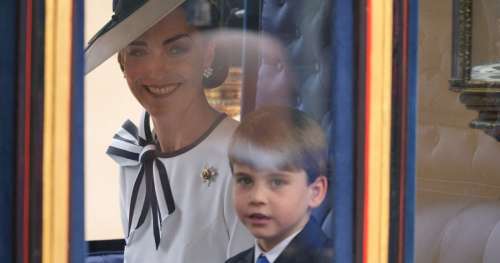 Trooping the Colour : le prince Louis adorable en costume aux côtés de Kate Middleton (photos)