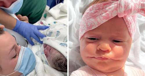 Le nouveau-né d’une mère ne peut s’empêcher de sourire – les médecins regardent alors de plus près et découvrent des signes d’alerte cachés