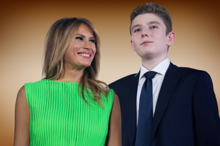 Melania Trump tient Barron, 2 mois, dans une vidéo « rare » refaite à la surface