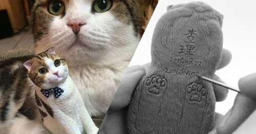 Cette artiste immortalise votre adorable chat en sculptant son portrait miniature