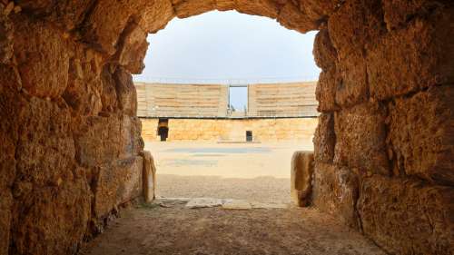 Le couloir d’un amphithéâtre anglais identifié comme étant une ancienne cellule de gladiateur