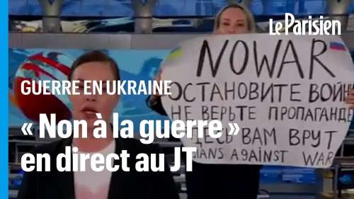 Une journaliste interrompt le journal télévisé russe pour protester contre Vladimir Poutine