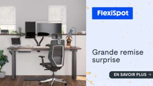 Remise exceptionnelle sur les bureaux assis-debout et les fauteuils ergonomiques FlexiSpot !