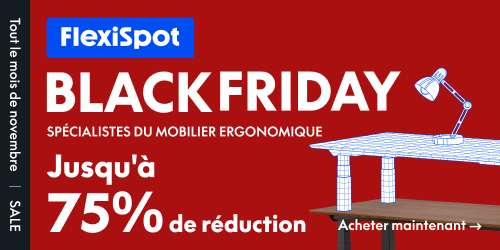 FlexiSpot propose jusqu’à 75 % de réduction pour le Black Friday dès maintenant !