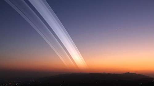 À quoi ressemblerait la Terre si elle possédait des anneaux comme Saturne ?