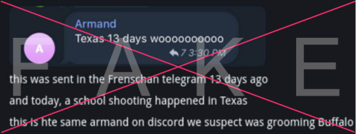 Les messages de chat qui déclenchent des complots sur les fusillades de Buffalo et d’Uvalde se sont avérés faux