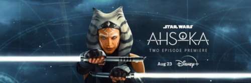 La bannière « Ahsoka » met en valeur les sabres laser à double usage