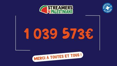 Plus d'un million d'euros levés par des streamers pour les actions de Médecins du monde envers les Palestiniens