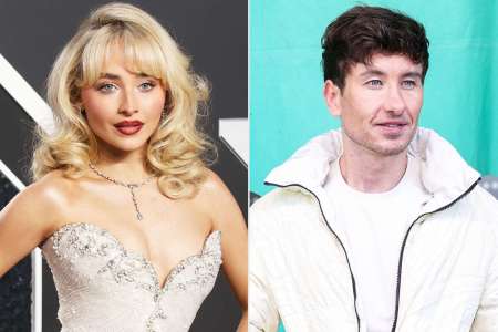 Barry Keoghan fait référence à la chanson de Sabrina Carpenter en veste blanche lors d’un défilé de mode